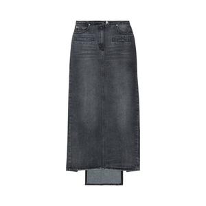 Юбка Courrèges Heritage Denim Long 'Stonewashed Grey', серый
