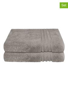 Schiesser Комплект из 2 банных полотенец "Милан" светло-серого цвета