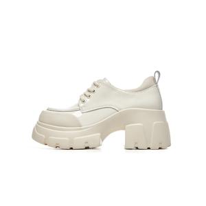 ST&SAT Лоферы на высоком каблуке женские экрю, цвет Ecru