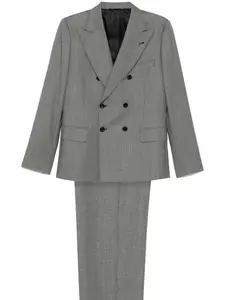 Костюм с принтом в мелкую точку Reveres 1949, серый