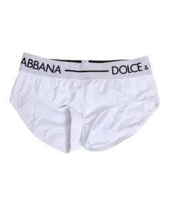 Белые шорты с логотипом на талии. Dolce & Gabbana, белый