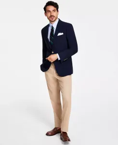 Мужской классический синий блейзер из стрейчевой шерстяной смеси Brooks Brothers