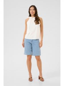 Блузка с короткими рукавами CRELora А-силуэта в цвете Белый снег Cream