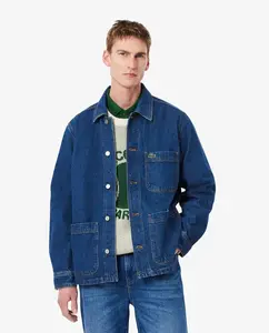 Мужская джинсовая рубашка из плотного хлопка Lacoste, синий