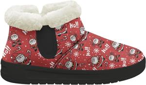 Зимние теплые плюшевые ботинки Forchrinse с меховой подкладкой для женщин и мужчин, удобные зимние ботильоны для прогулок, Santa Claus