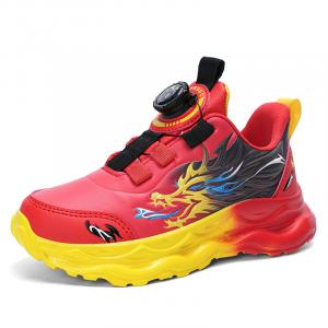 Водостойкие детские повседневные кроссовки Kids' BOBDOG, YM-K380-2 Dragon (Leather Surface)