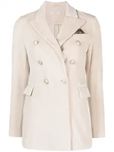 Двубортный блейзер с заостренными лацканами Circolo 1901, нейтральный