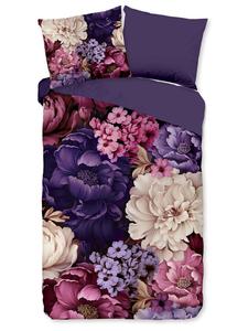 Комплект постельного белья из микрофибры фиолетового цвета Pure, 135x200 см