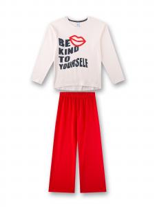 Sanetta Пижама в красном цвете, Wool White