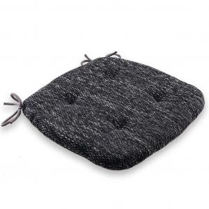 Подушка сиденья etérea — Подушка для стула Levio размером 40x40 см — с твердой и мягкой подкладкой — подушка для стула для внутреннего и наружного использования — Сделано в Германии — шоколадно-темно-коричневый Etérea Himmlische Qualität, серый