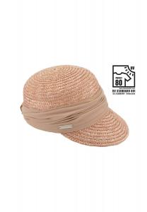 Кепка соломенная кайма 54968-0 SEEBERGER, песочный