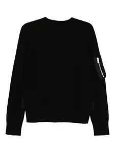 Джемпер с нашивкой Sacai, черный