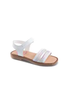 Детские белые кожаные сандалии на липучке Pablosky, белый