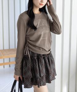 Футболка с длинными рукавами и принтом логотипа колледжа, на завязках.