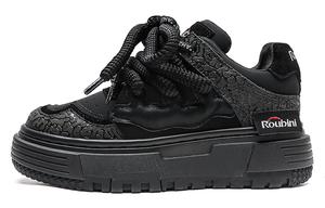 Дышащие легкие низкие скейтерские туфли женские универсальные черные Roubini