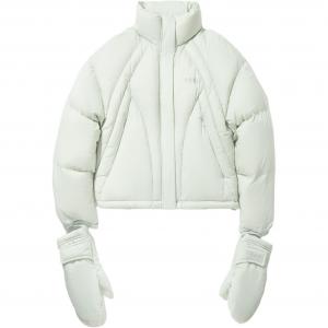 LiNing Пуховик женский светло-голубой серый