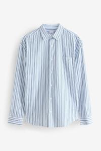 Мягкая на ощупь рубашка из 100% хлопка с длинными рукавами в полоску Next, белый