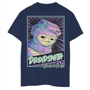 Футболка с неоновым плакатом и графическим рисунком для мальчиков 8–20 лет «Звездные войны: Скайуокер. Восход» Бабу Фрик Star Wars, синий