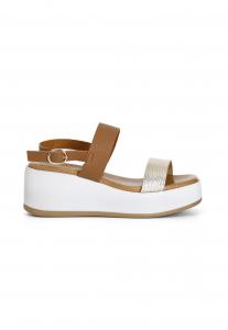 Босоножки на танкетке Sandali con plateau CAFèNOIR, коричневый