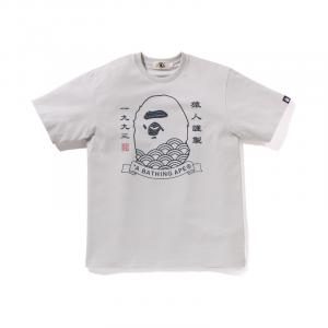 Футболка Bape Japanese Ape Head A BATHING APE, серый