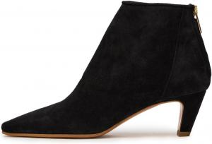 Женские модные ботильоны YDN с квадратным носком и невысоким каблуком, на голенище сзади с молнией, зимние и осенние короткие ботинки, праздничная и повседневная обувь, размеры US 4-16, Black