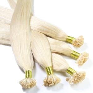 Накладные волосы bonding extensions echthaar #10/0 hell-lichtblond 1g Hair2Heart, 60cm, количество 25 шт.