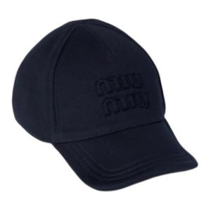 MIU MIU Хлопковая бейсболка женская черная, Black
