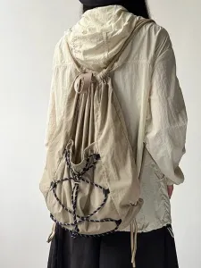 Рюкзак на завязках, сумка на завязках, стильный рюкзак Doux Belle, цвет Beige