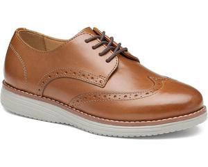 Оксфорды Johnston & Murphy Kids Upton Wingtip, цвет Tan Full Grain