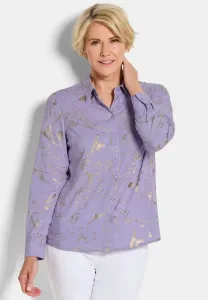 Блузка с металлизированным принтом mit Goldner, Lilac Patterned