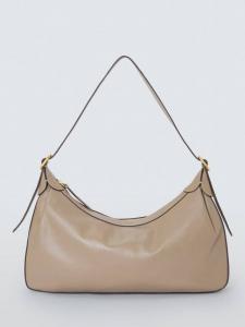 Кожаная свободная сумка-хобо через плечо John Lewis, Mushroom