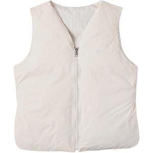 Lee Пуховик-жилет Unisex цвета Ivory с V-образным вырезом, умеренной длины, Reversible