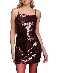 Мини-Платье с квадратным вырезом и открытой спиной Avec Les Filles, красный