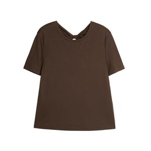 ELLE Футболка Women's Coffee Crew Neck тонкая прямая посадка