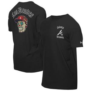 Мужская черная футболка atlanta braves sugar skulls New Era