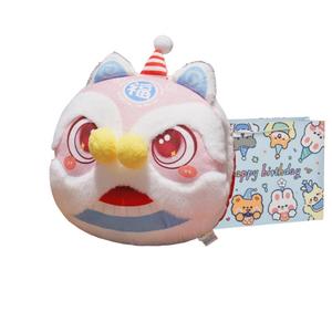 Толстый толстый дракон Китайская мода Тренд Пробуждение льва Коллекция куклы Плюшевая кукла 35см высота PANGPANGLONG, Pink-Party Shopping Bag