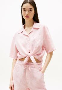 Блузка на пуговицах CROPPED RELAXED SHORT SLEEVE  Tommy Jeans, светло-розовый