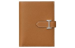 Hermes Bearn Epsom Calfskin Wallet Women's Brown