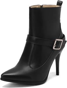 Женские ботильоны Roimaash на шпильке, черные лаковые панк-ботинки