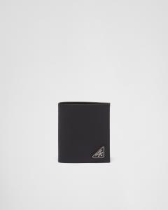 Портмоне из сафьяновой кожи Prada, черный