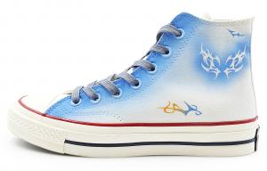 Converse Износостойкие высокие парусиновые туфли Chuck 70 унисекс, синие и белые