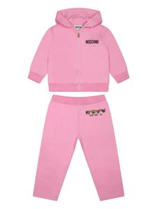 Moschino Kids спортивный костюм с плюшевым мишкой, розовый