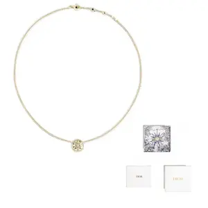 DIOR Женское ожерелье из белого золота 18 карат с бриллиантами и перламутром White