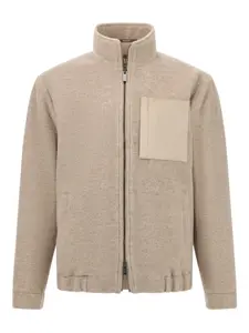 Бомбер с накладным карманом Boggi Milano, бежевый