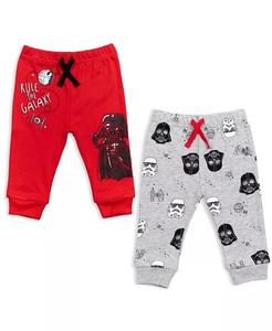Комплект из 2 штанов для бега для новорожденных, «Звездные войны» для маленьких мальчиков, Дарт Вейдер, штурмовик C-3PO, Чубакка R2-D2, детский Йода Star Wars, мультиколор