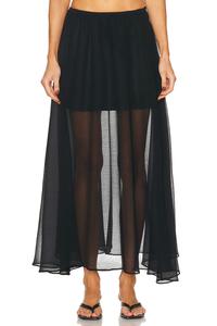 Japanese Yoryu Chiffon Юбка Enza Costa, Black