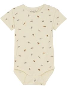 Minymo Детский боди с короткими рукавами "Body SS" серого цвета