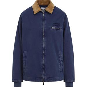 MIU MIU Детализированная куртка с молнией, Blue