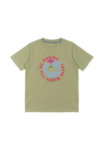 Футболка с принтом The New, зеленый