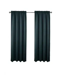 Штора на карнизе из 100% полиэстера, обеспечивающая полное затемнение в сумерках Rt Designers Collection, темно-синий